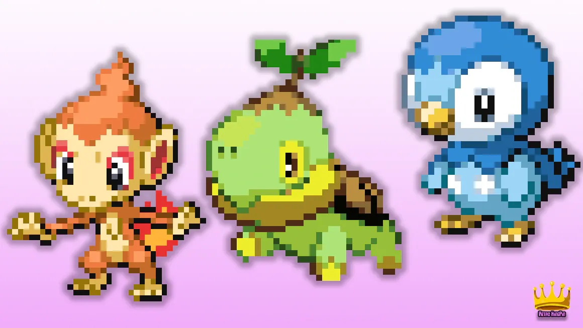 Pokemon Gen 4 Starters: Turtwig, Chimchar, Piplup
