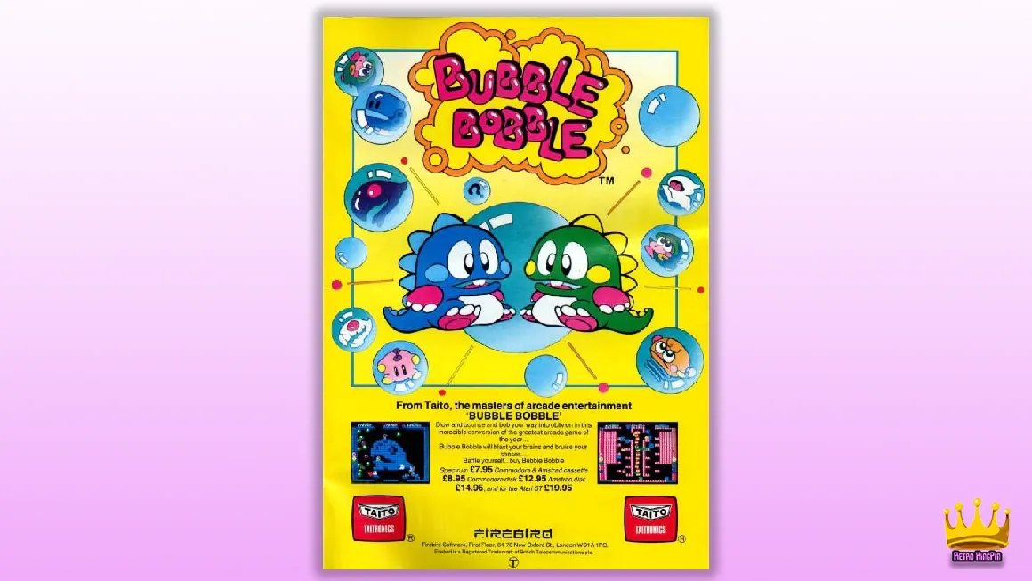 Best Retro Games of All Time Bubble Bobble (Arcade)