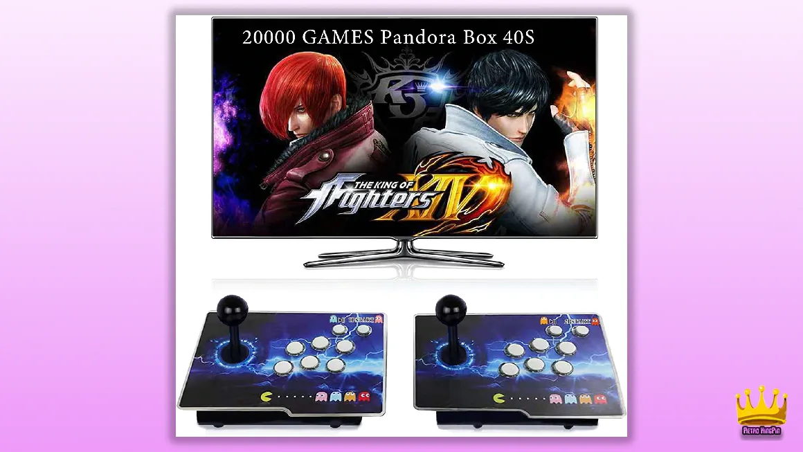 RegiisJoy 20000 in 1 Arcade Game Console Pandora Box 40S, Retro Game Machine for PC & Projector & TV, 2-4 Players, 3D Games, Search/Hide/Save/Load/Pause Games, 1280X720, Separate Console