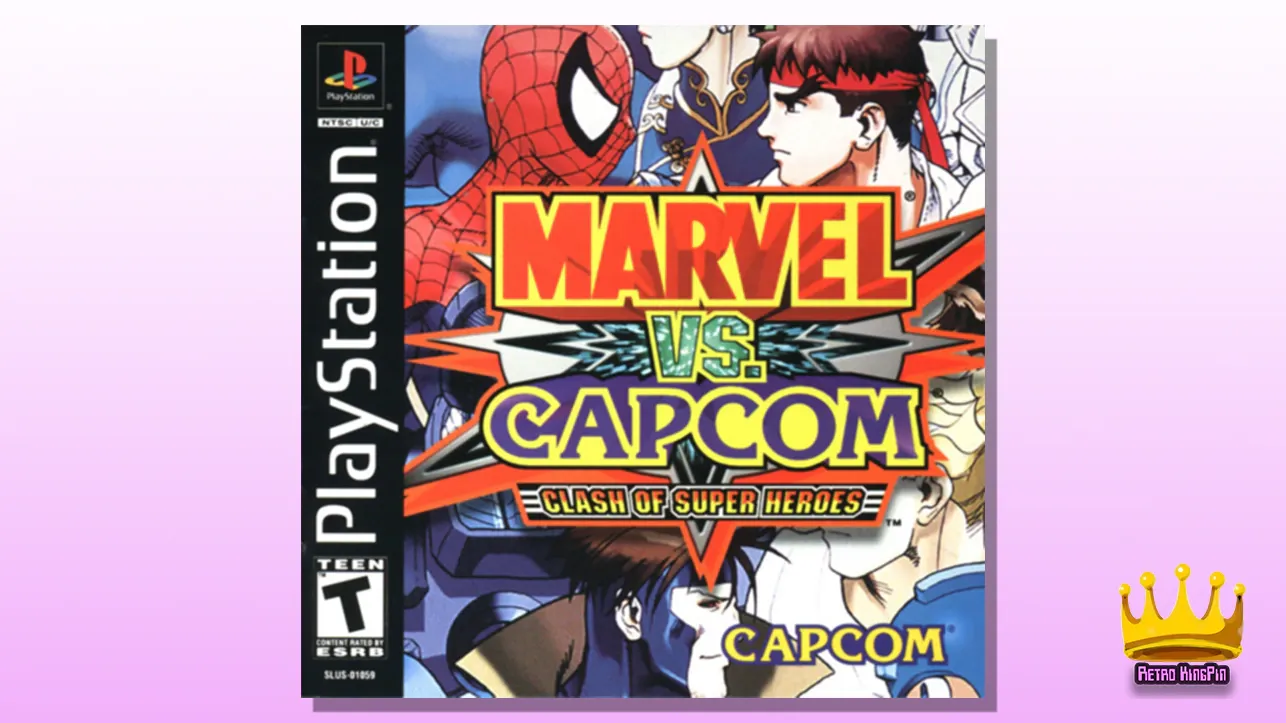 Best PS1 Fighting Games Marvel vs. Capcom: Clash of Super Heroes