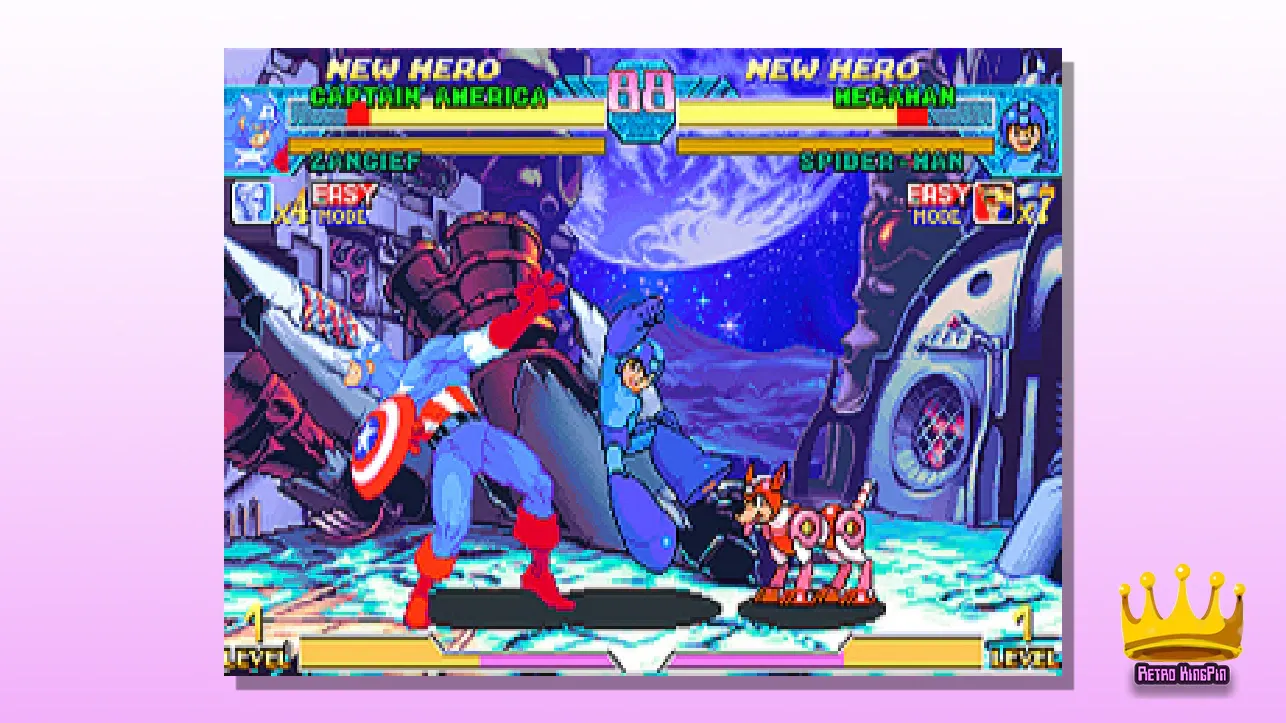 Best PS1 Fighting Games Marvel vs. Capcom: Clash of Super Heroes 2