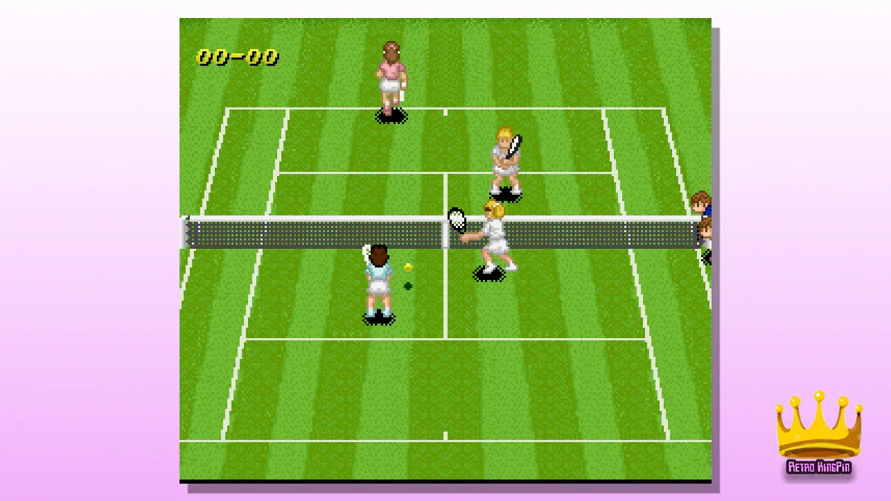 SNES Tennis Games Super Final Match Tennis